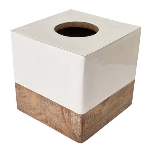 J.Elliot Home Shirley Tissue Box Cover Square 14x14x15cm Natural