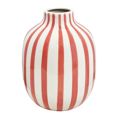 J.Elliot Home Kellin Stripe Vase 16x16x20.5cm Bubblegum
