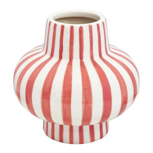 J.Elliot Home Jaimie Stripe Vase 16.5x16.5x16cm Bubblegum
