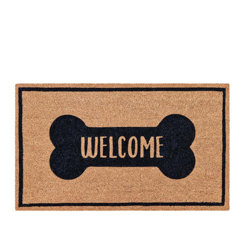 J.Elliot Home Dog Welcome 45x75cm PVC Backed Coir Door Mat