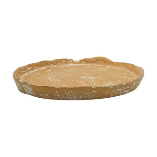 J.Elliot Home Mara Round Small Aluminium Plate 21x20x2cm Terracotta