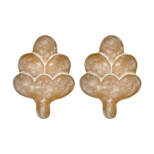 2PK J.Elliot Home Mara Nut Aluminium Serving Dish 18x13x3cm Terracotta