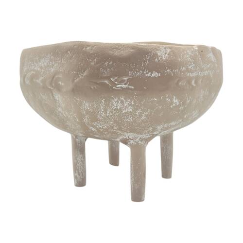 J.Elliot Home Mara Round Decorative Bowl w/ Legs 18x17x13cm Whitewash