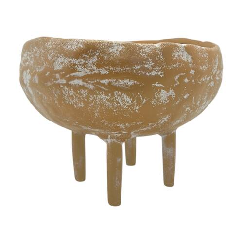 J.Elliot Home Mara Round Decorative Bowl w/ Legs 18x17x13cm Terracotta