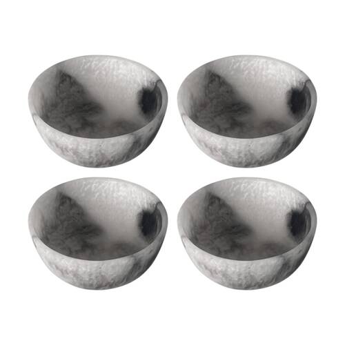4PK J.Elliot Home Orion Resin Small Bowl 11x11x5cm Grey Stone Matt