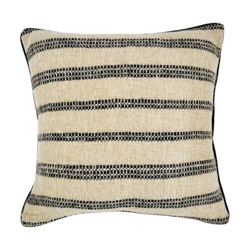 J.Elliot Home Savanna Cushion Pillow Household Decor 50x50x0.5cm Natural & Black
