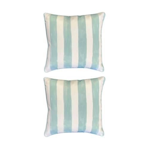 2PK J.Elliot Home Positano Outdoor Cushion Pillow Decor 50x50x12cm Sea Green