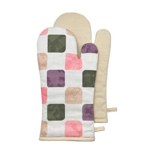 2pc J.Elliot Home Joya Oven Mitt Kitchen Accessory 19x35x2cm Beige