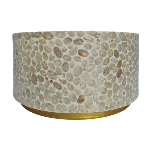 J.Elliot Home Elodie Pearl Large Coffee Table Furniture 75x75x38cm Natural