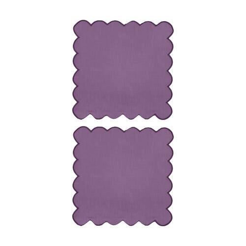 2x 4pc J.Elliot Home Sally Napkins Tableware 45x45x0.2cm Purple