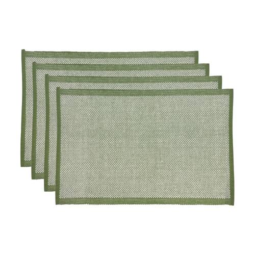4pc J.Elliot Home Heureuse Table Placemats Set 33x48x1cm Green