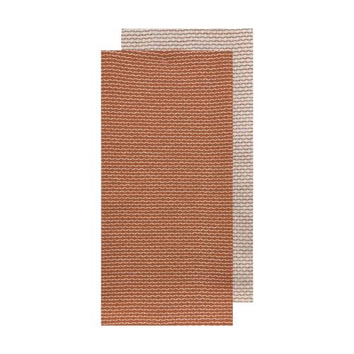 2pc J.Elliot Home Field & Thread Woven Kitchen Tea Towels 50x70x2cm Terracotta