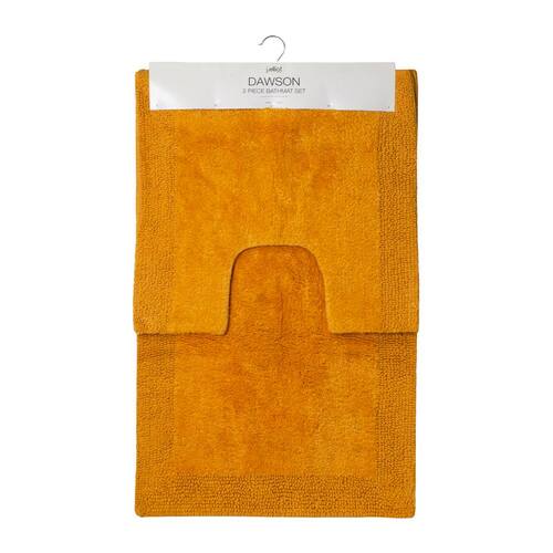 2pc J.Elliot Dawson Home Cotton Bathmat Set - Mustard