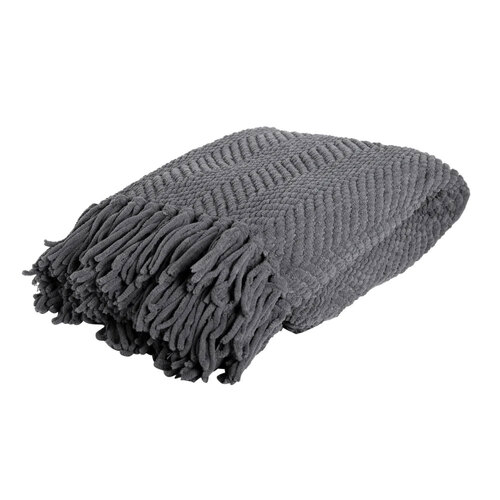 J. Elliot Home Louie Throw Blanket 130x160cm Steel