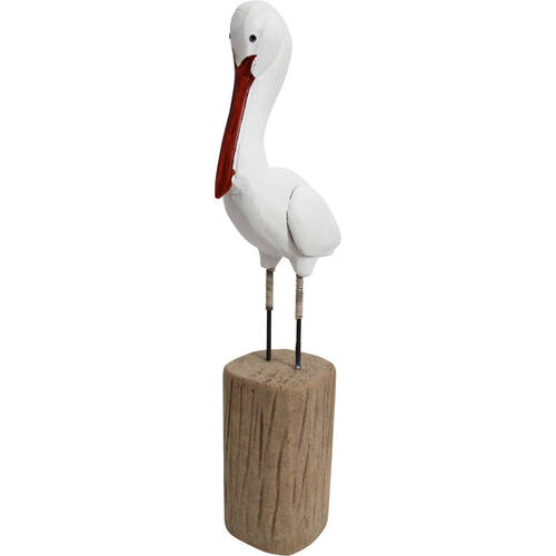 LVD Pelican Drift Figurine Home/Garden Decor 41cm - White