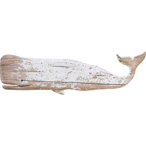Lavida Rustic Wall Whale Ornament Home/Office Decor 77x29.5cm