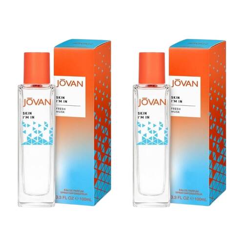 2PK Jovan Genderless Skin I’m In EDP Eau De Parfum Spray 100ml