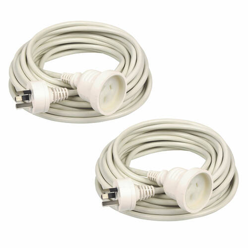 2PK Kensington 5m AU/NZ 240 Power Extension Cord - White