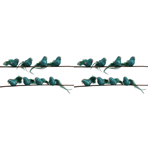 2PK 8pc LVD 14cm Clip Birds Laguna Home/Living Room Decor