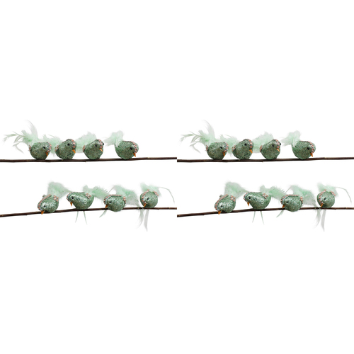 2PK 8pc LVD 14cm Clip Birds Bayleaf Home/Living Room Decor