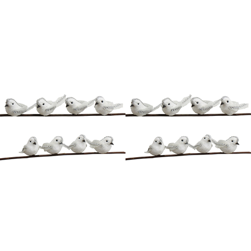 2PK 8pc LVD 9cm Clip Birds Duchess Home/Living Room Decor