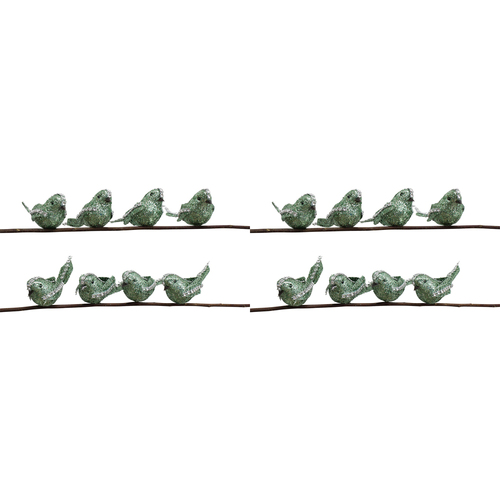 2PK 8pc LVD 9cm Clip Birds Prince Home/Living Room Decor
