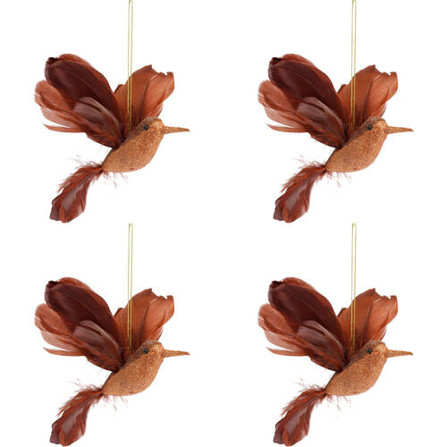 4PK LVD Wall Hanging Bird Ornament Home Decor 18x23cm - Sienna