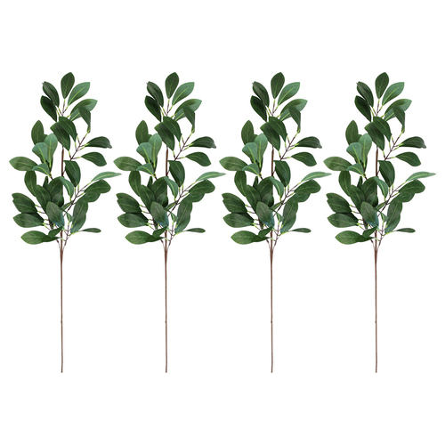 4PK LVD Stemmed 60cm Bay Leaf Artificial/Fake Plant - Green