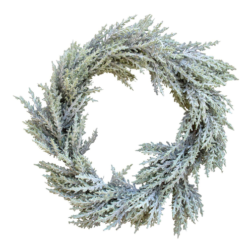 LVD Wreath 55cm Plastic French Fern Home Decor Display - Green