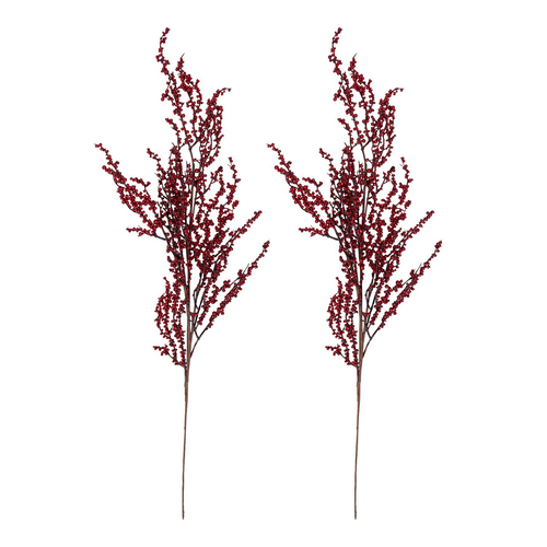 2PK LVD Stemmed 80cm Red Berries Artificial/Fake Flower Plant