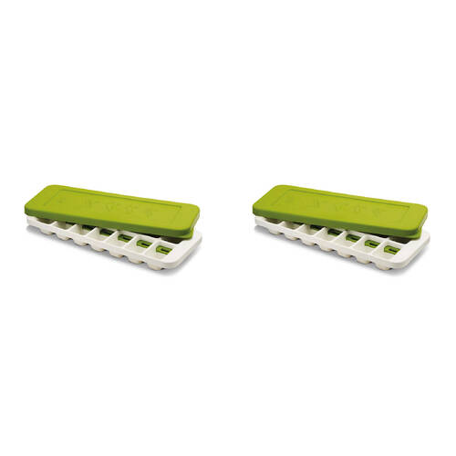 2PK Joseph & Joseph Quicksnap Plus Ice Maker Tray White/Green