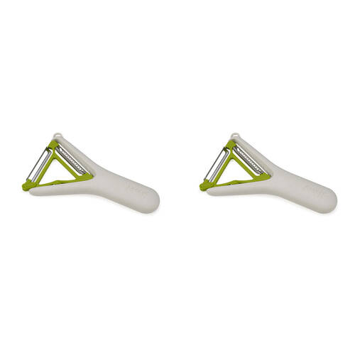 2PK Joseph Joseph Switch 2-in-1 Y-Shape Vegetable Peeler - Stone/Green