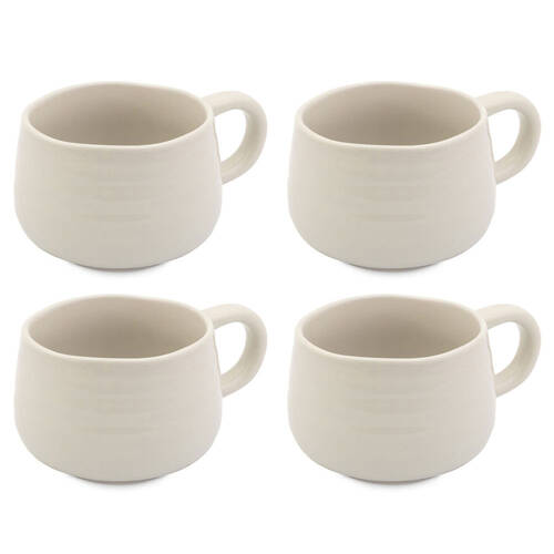 4PK Jamie Oliver Big Love Cosy Cuppa Mug 375ml Stoneware White