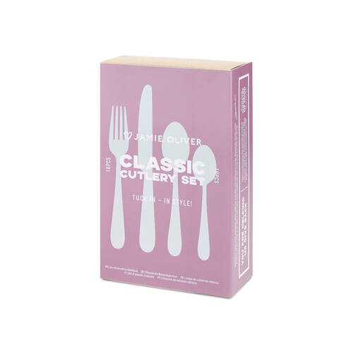 16pc Jamie Oliver Big Love Timeless Classic Cutlery Set Stainless Steel 
