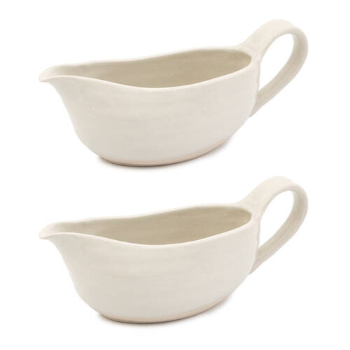 2PK Jamie Oliver Big Love Great 400ml Gravy Boat Stoneware - White