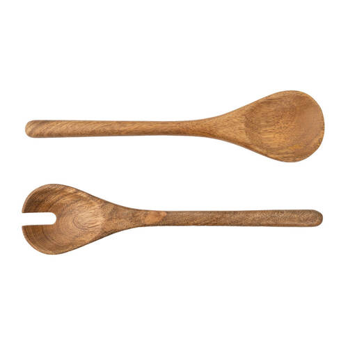 2pc Jamie Oliver Big Love Mango Wood Salad Serving Spoon/Fork Set - Brown