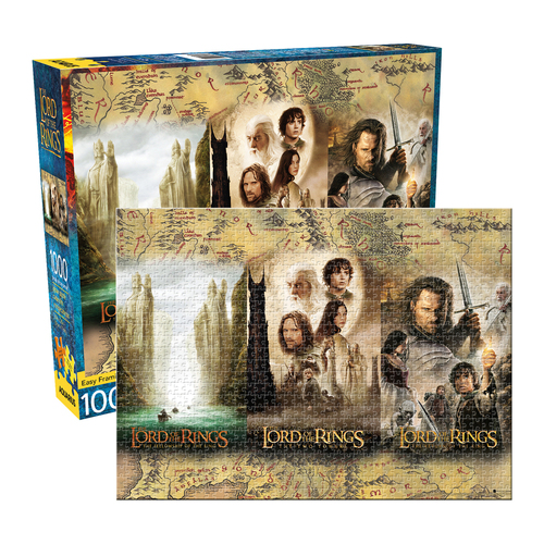 1000pc Aquarius Lord Of The Rings Triptych 51x71cm Jigsaw Puzzle  14y+