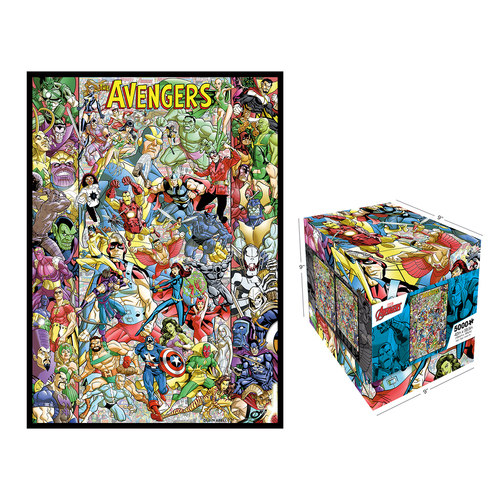 5000pc Aquarius Marvel Avengers 60th Anniversary 106x149cm Puzzle 14y+