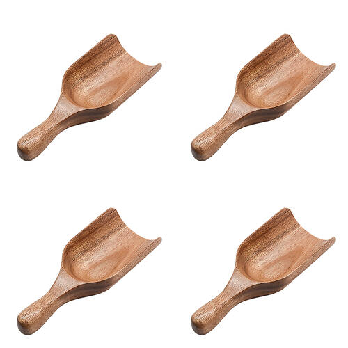 4PK Essen Acacia Wood Scoop 15x5x3cm Durable Natural Kitchen Tool Beige