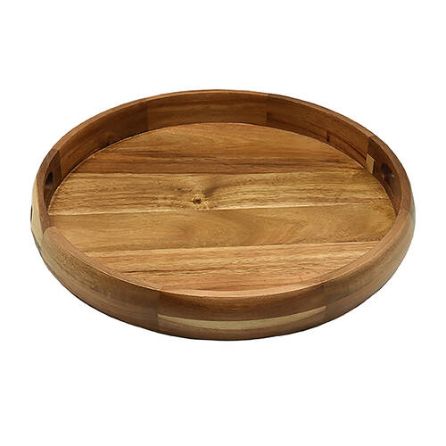 Essen Acacia Wood Tray 36x5 Serving Natural Finish Serveware Brown