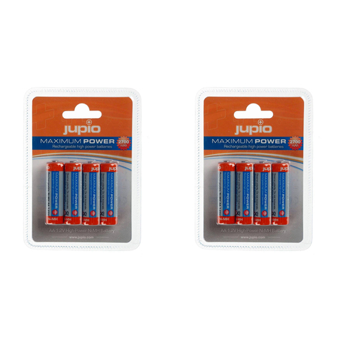 8pcJupio Rechargeable AA 1.2V High-Power Batteries 2700mAh
