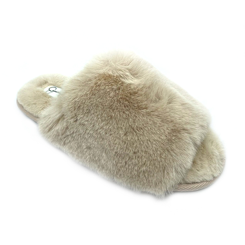 Jessica Simpson Size L/AU 8-9/EU 39-40 Women's Plush Bunny Slide Camel
