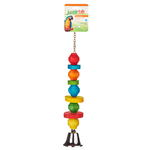 Jungle Talk Wooden Jingle Acrylic Toy For Large Birds