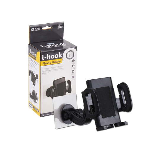 I-Hook Adjustable Universal Car Phone Suction Holder - Black