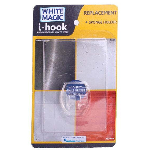 I-Hook R1 Replacement 8.8cm Wall Storage For Sponge Holder - Clear