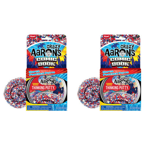 2PK Crazy Aarons Thinking Putty Trendsetters Comic Book Fidget Kids Toy 3y+