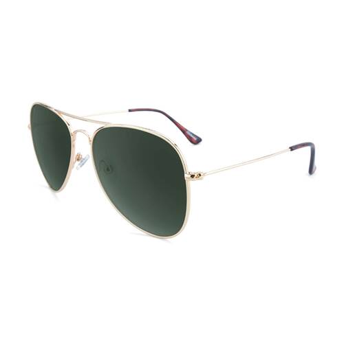 Knockaround Mile Highs Sunglasses Impact Resistant UV400 Gold/Aviator Green