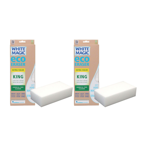 2x White Magic 28cm King Eraser Sponge Kitchen Cleaning - White