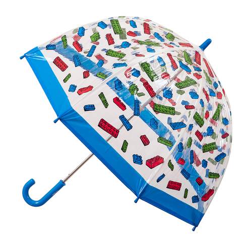 Clifton Kids 67cm Clear Dome Umbrella - Building Blocks