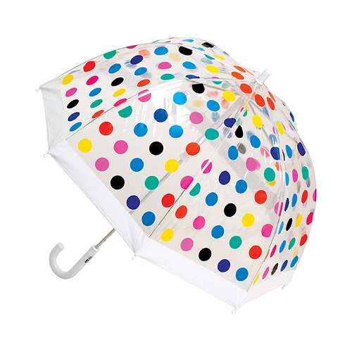 Clifton Kids 67cm Clear Dome Umbrella - Multi Spots
